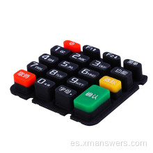 Teclado personalizado de caucho recubierto de epoxi impermeable